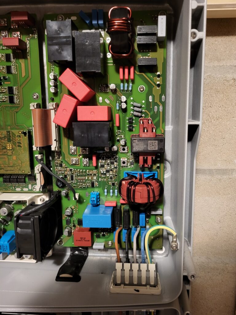 AC (grid) portion of the SMA STP1500 solar inverter